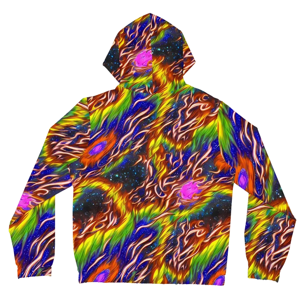 Fevered Orbit on Women's Full-Zip Hoodie — Back