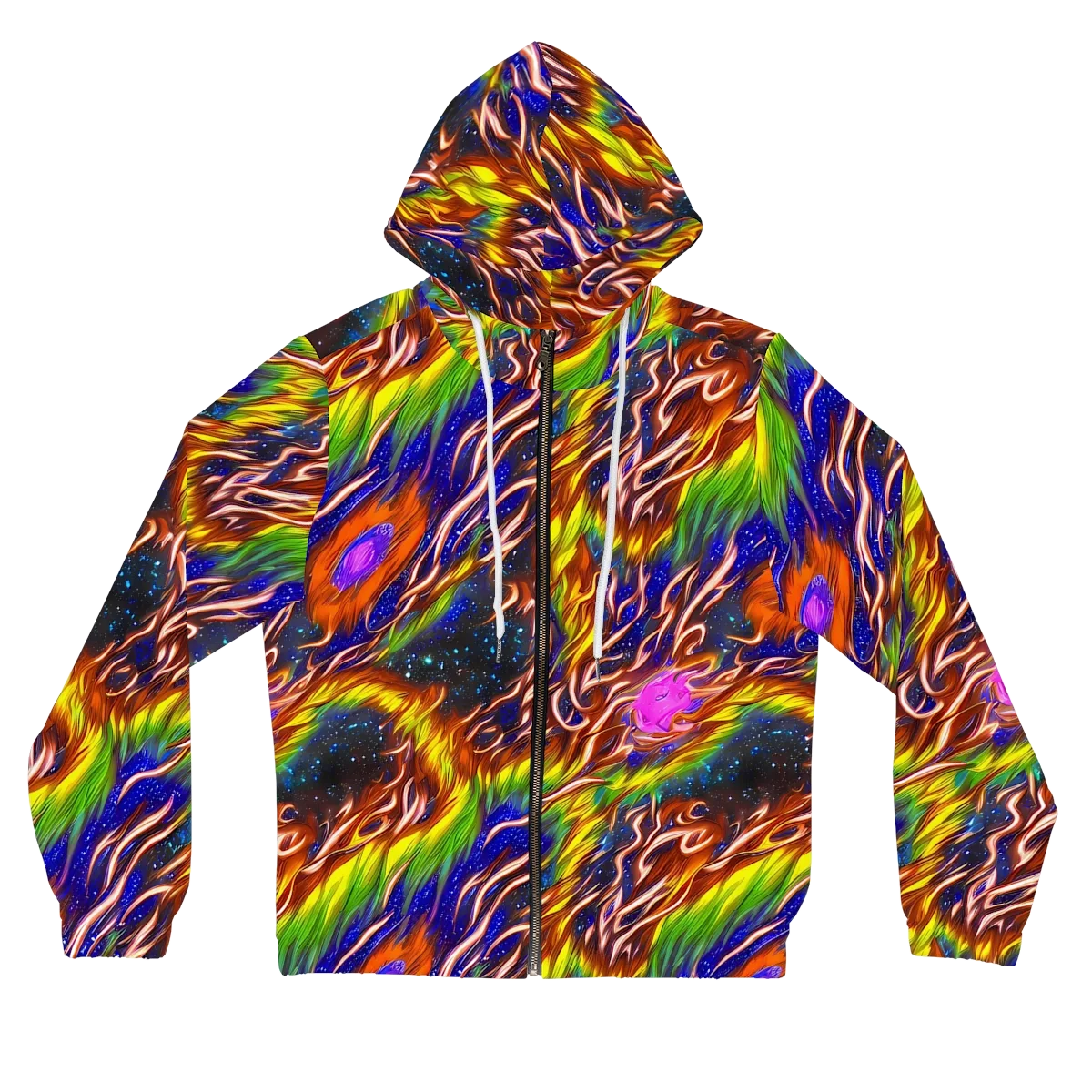Fevered Orbit on Women's Full-Zip Hoodie — Front