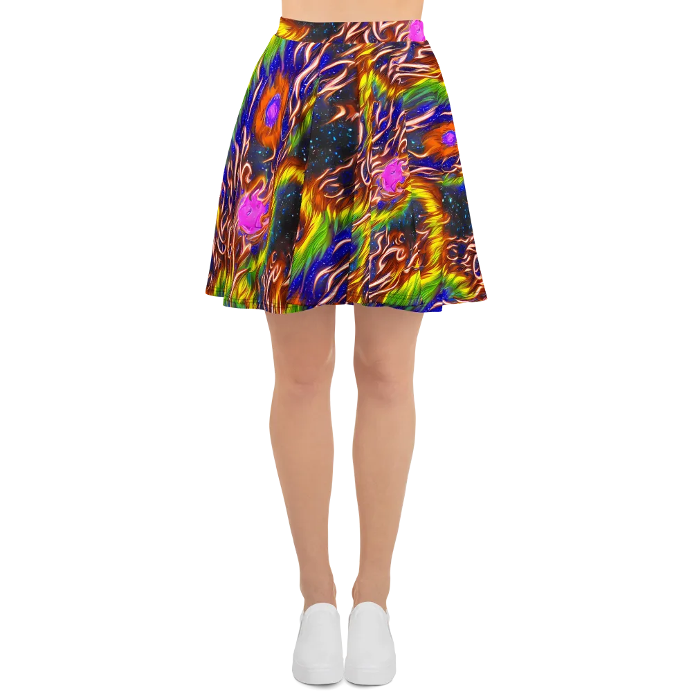 Fevered Orbit on Skater Skirt — Front