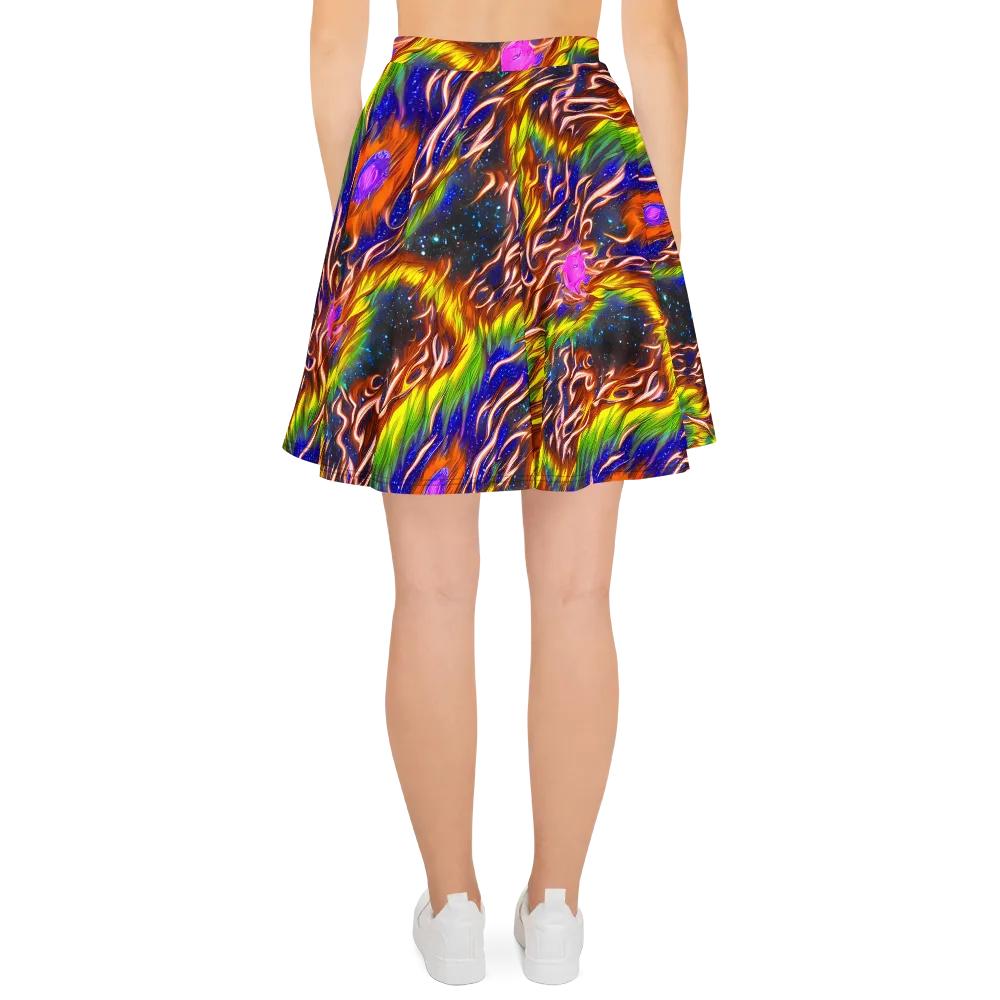 Fevered Orbit on Skater Skirt — Back