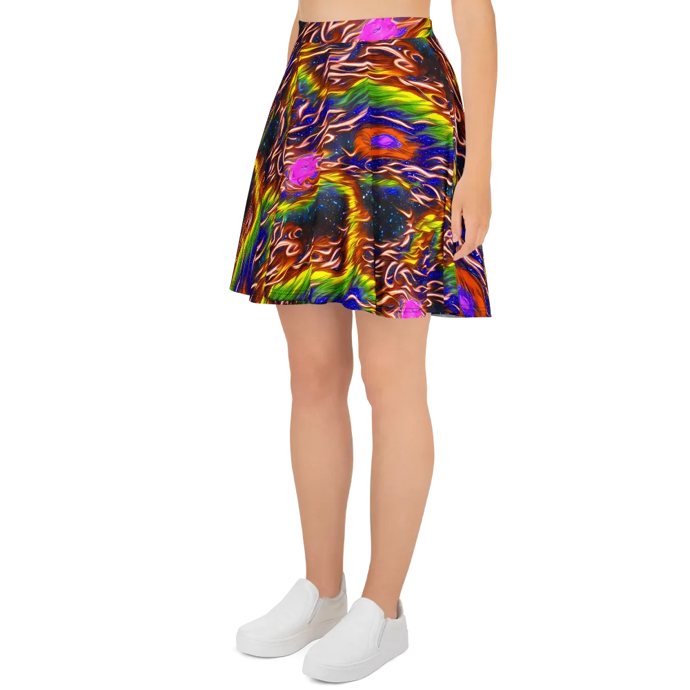 Fevered Orbit on Skater Skirt — Left