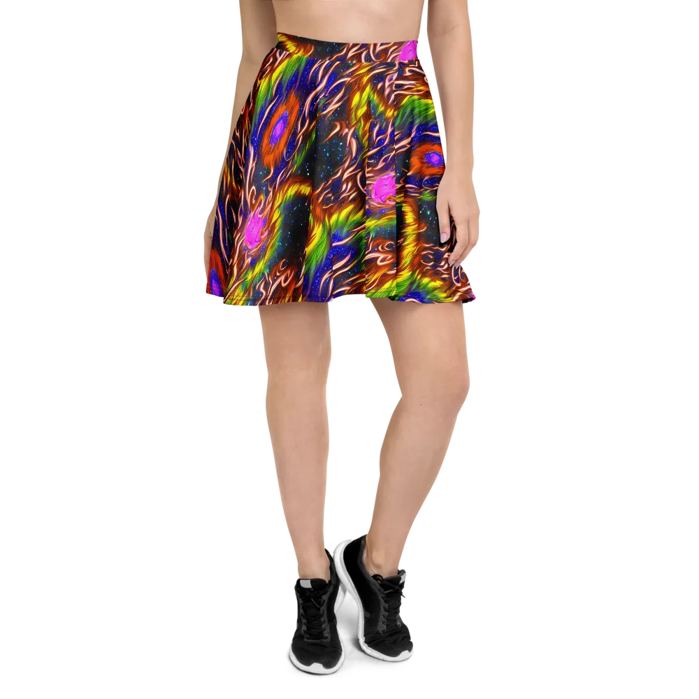 Fevered Orbit on Skater Skirt — Front