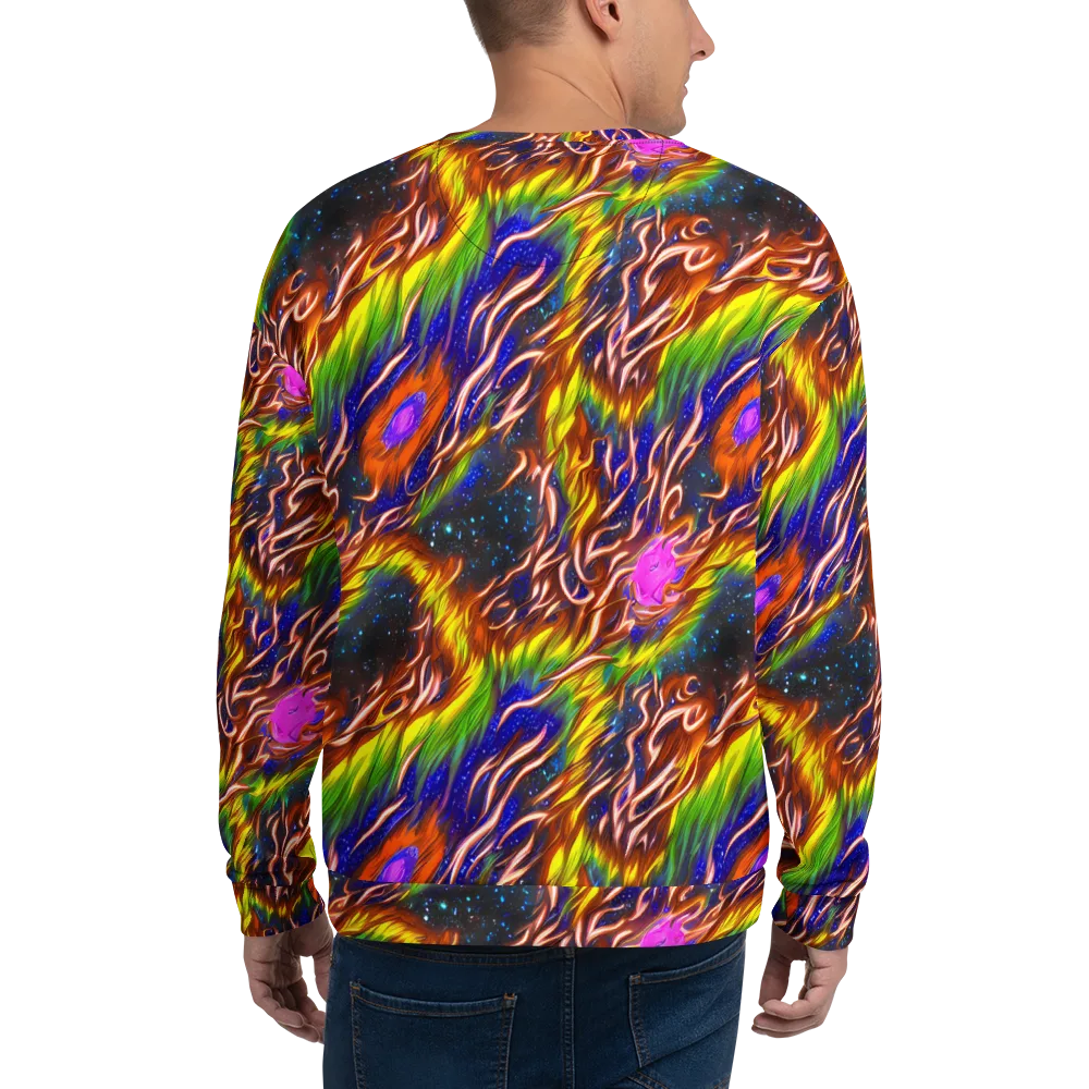 Fevered Orbit on Sweatshirt — Back