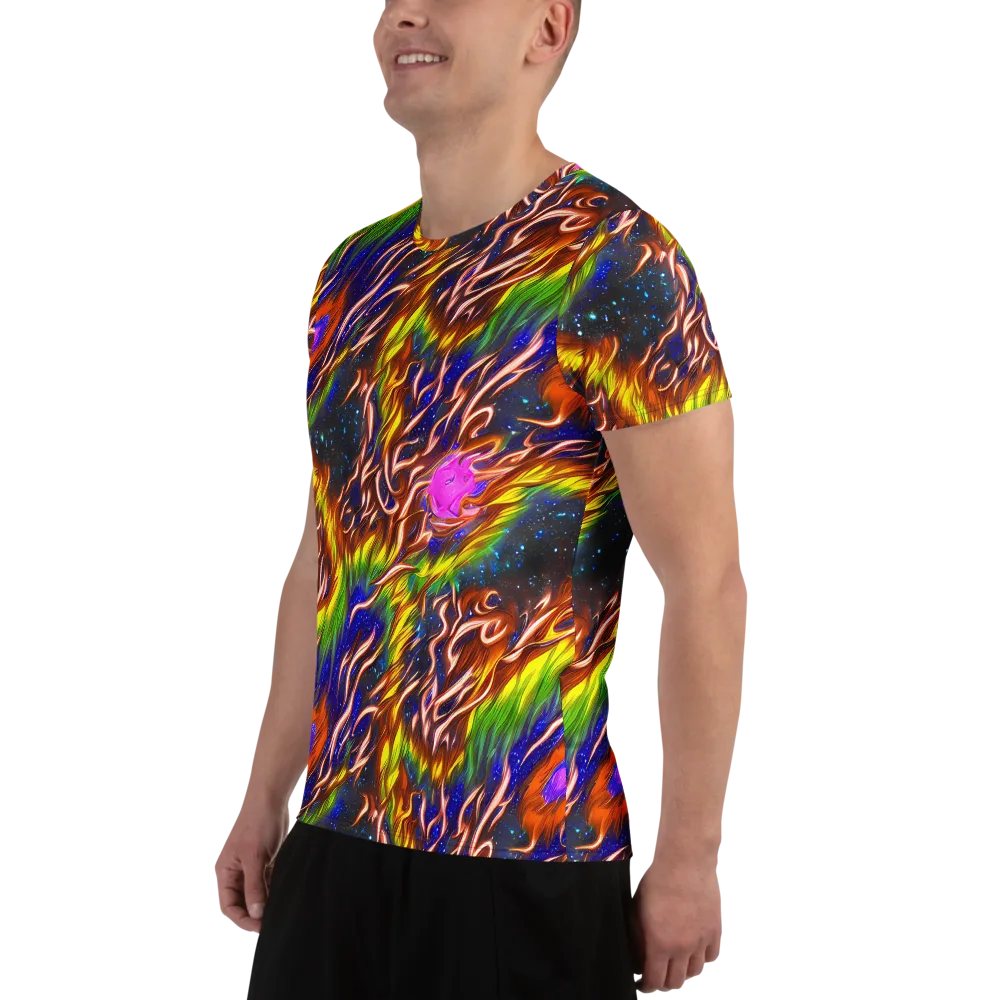 Fevered Orbit on Men's Athletic T-Shirt — Left