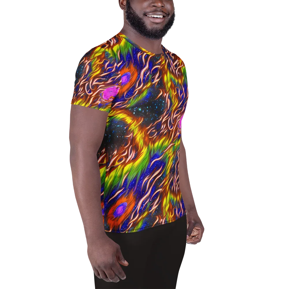 Fevered Orbit on Men's Athletic T-Shirt — Right