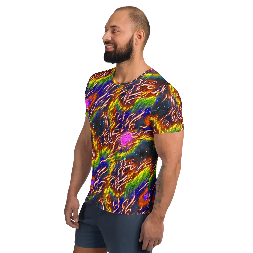 Fevered Orbit on Men's Athletic T-Shirt — Left