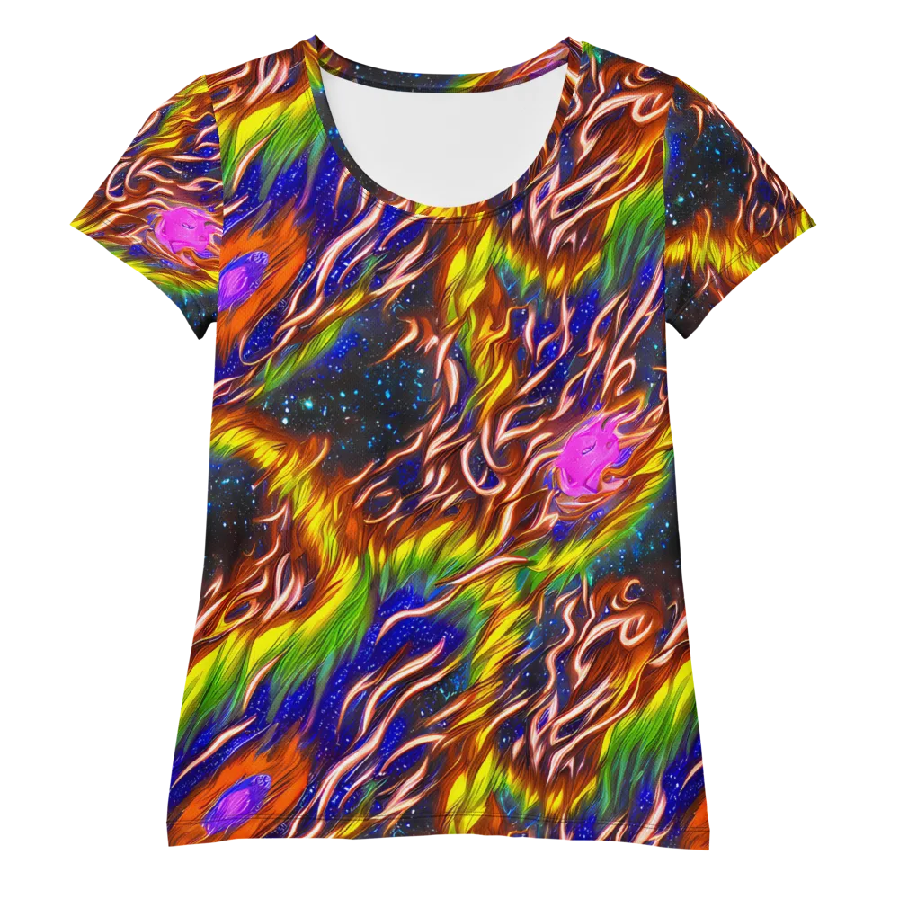 Fevered Orbit on Women's Athletic T-Shirt — Front