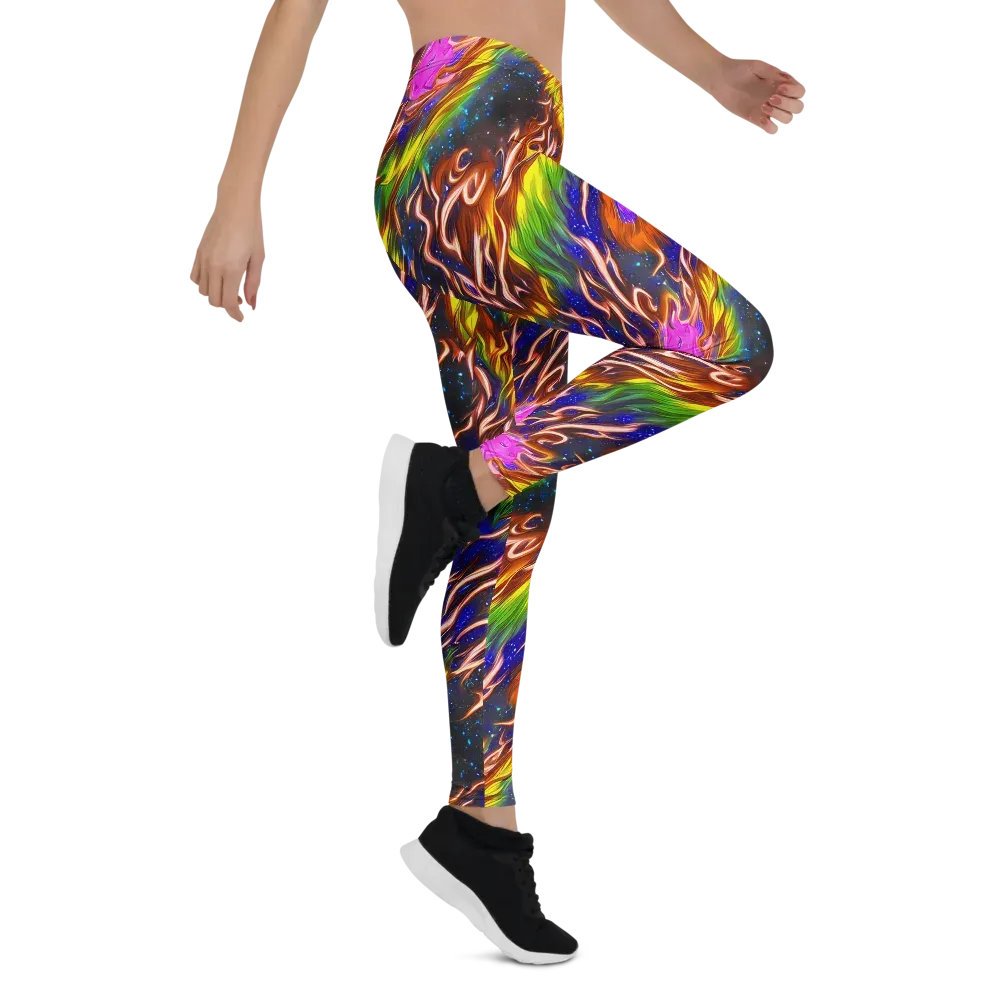 Fevered Orbit on Leggings — Right