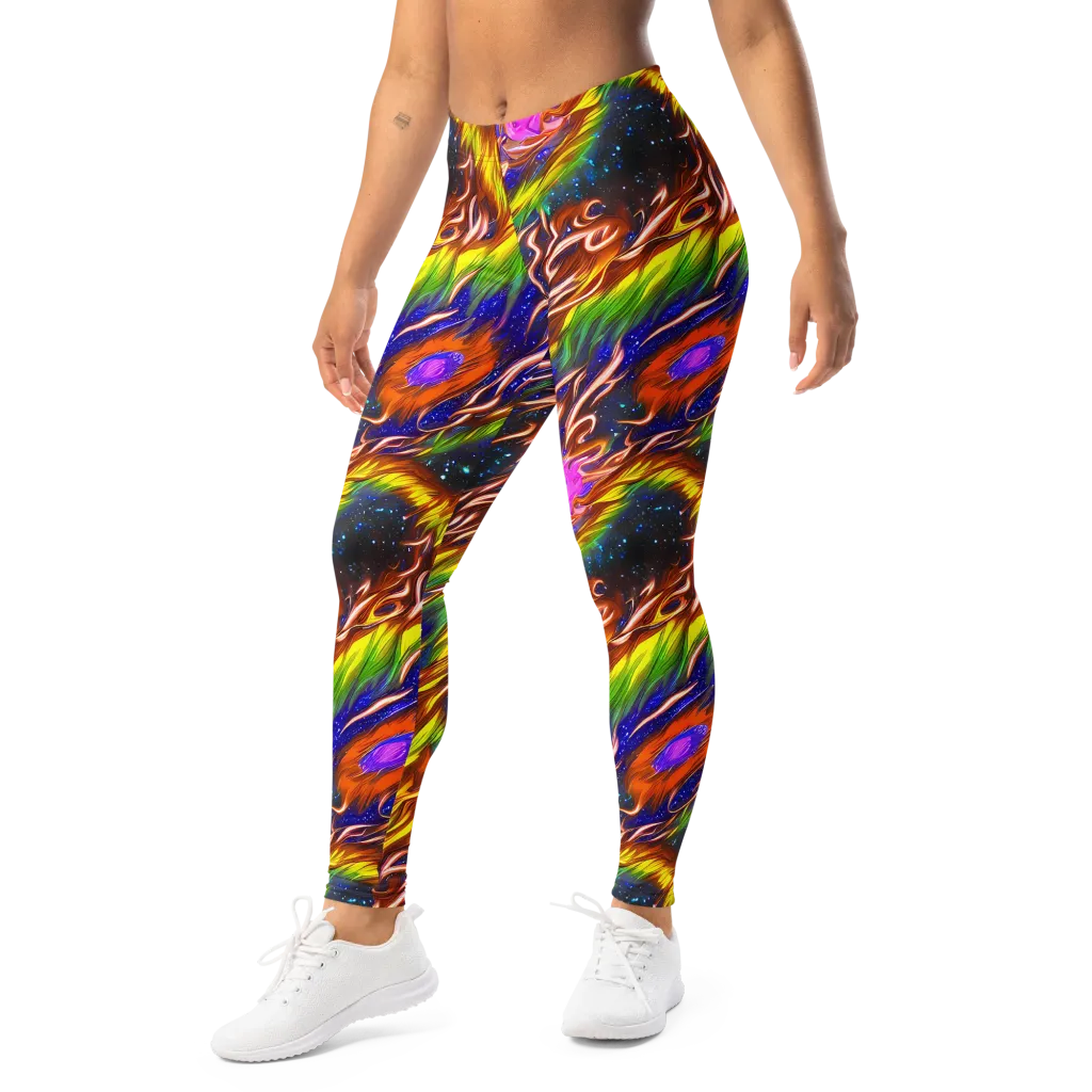 Fevered Orbit on Leggings — Left Front