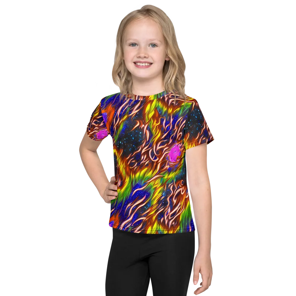 Fevered Orbit on Kids Crew Neck T-Shirt — Front