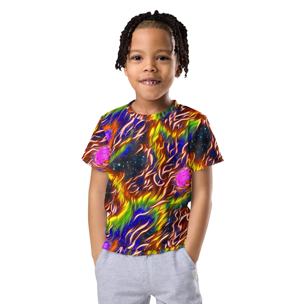 Fevered Orbit on Kids Crew Neck T-Shirt — Front