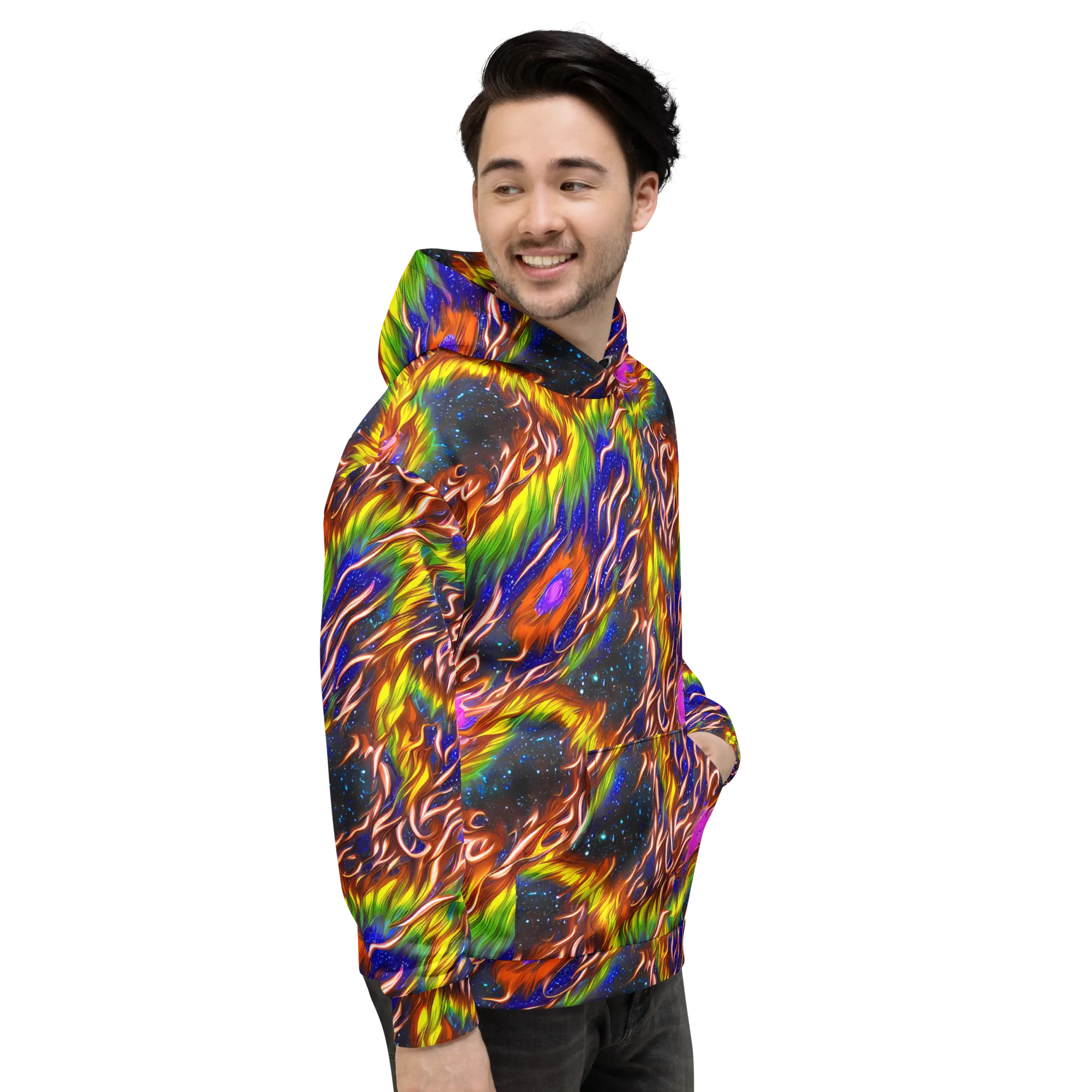 Fevered Orbit on Hoodie — Right