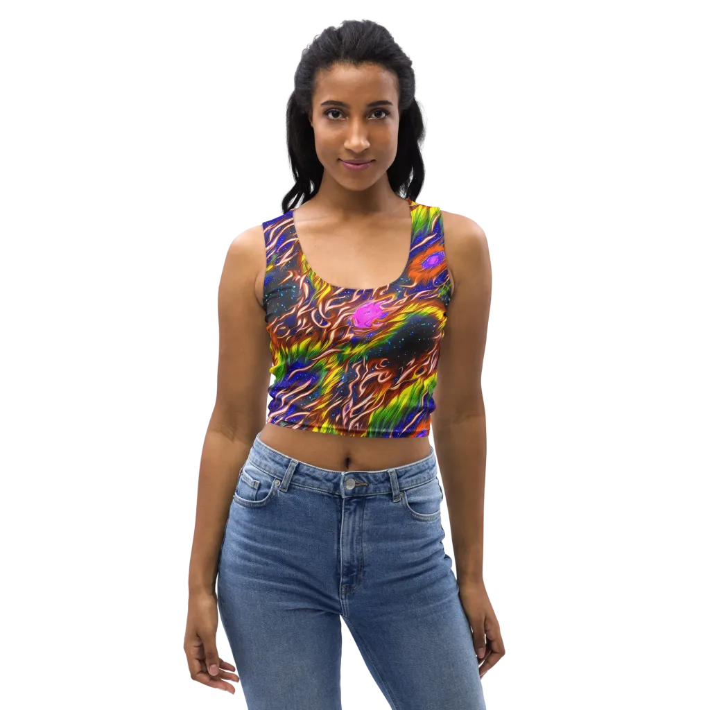 Fevered Orbit on Crop Top — Front
