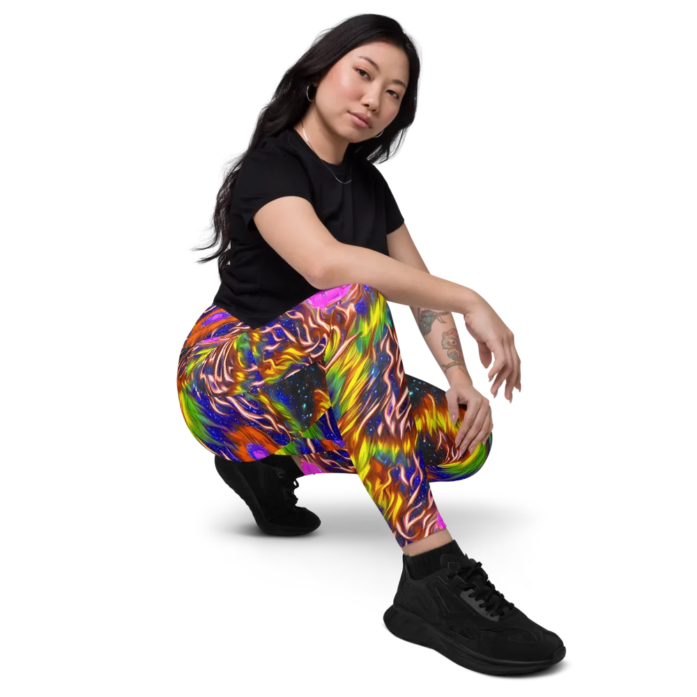 Fevered Orbit on Leggings with Pockets — Right Front