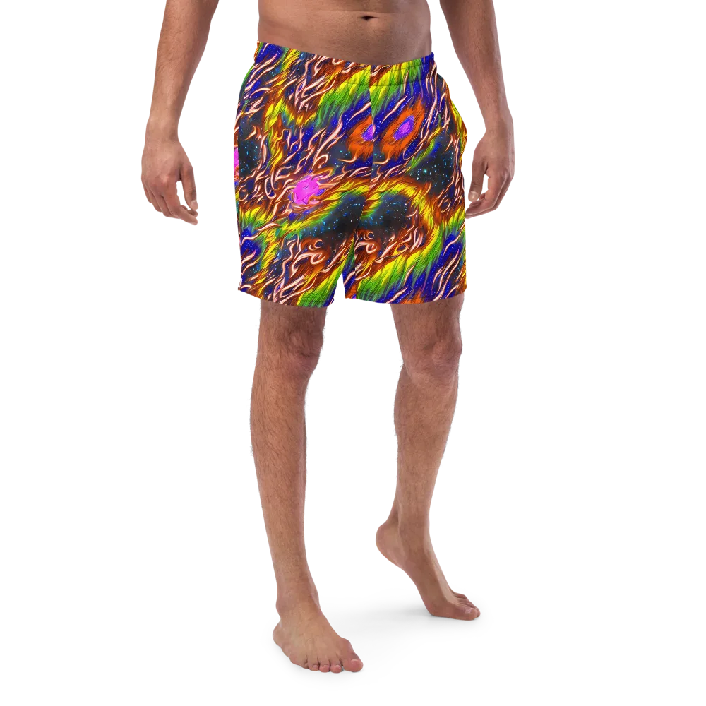 Fevered Orbit on Swim Trunks — Front