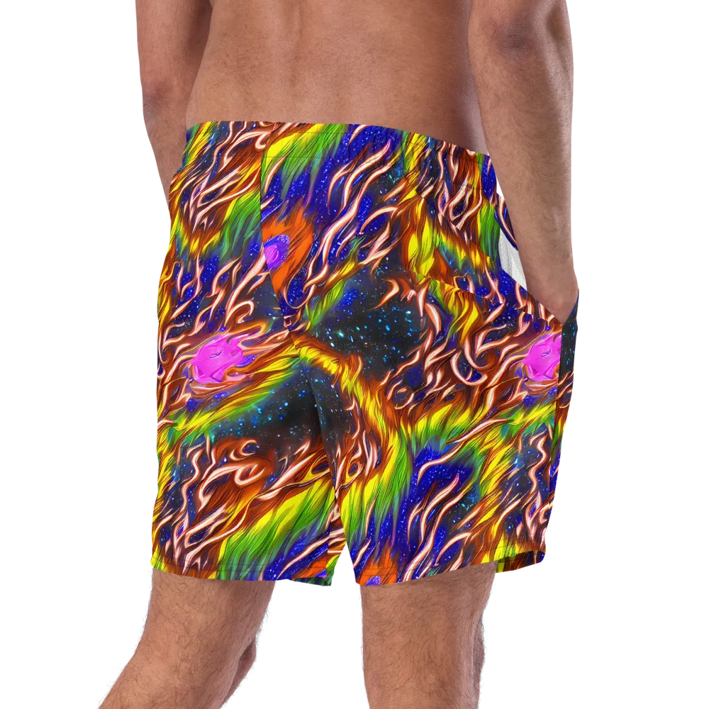 Fevered Orbit on Swim Trunks — Right Back