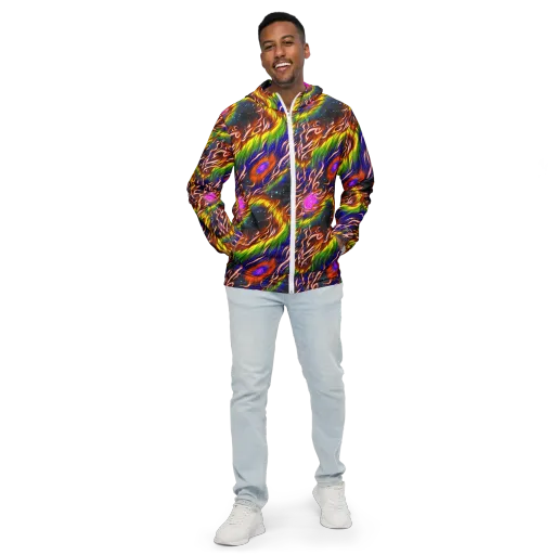 Fevered Orbit on a Men's Windbreaker
