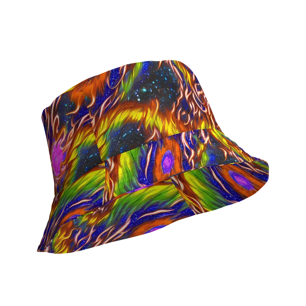 Fevered Orbit on Reversible Bucket Hat — Product details Outside