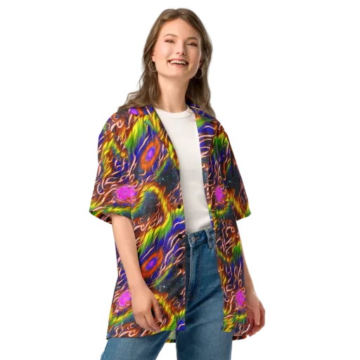 Fevered Orbit on a Button Shirt