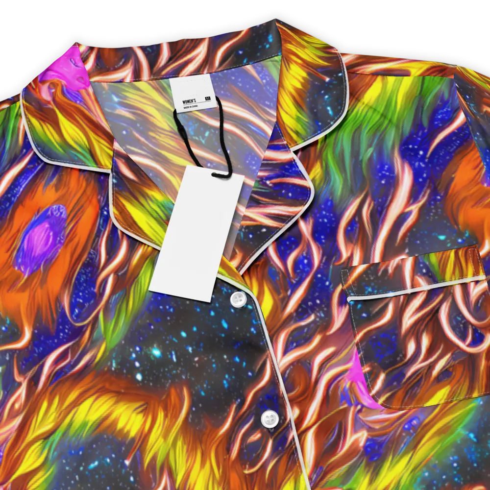 Fevered Orbit on Women's Short Sleeve Pajama Top — Product details