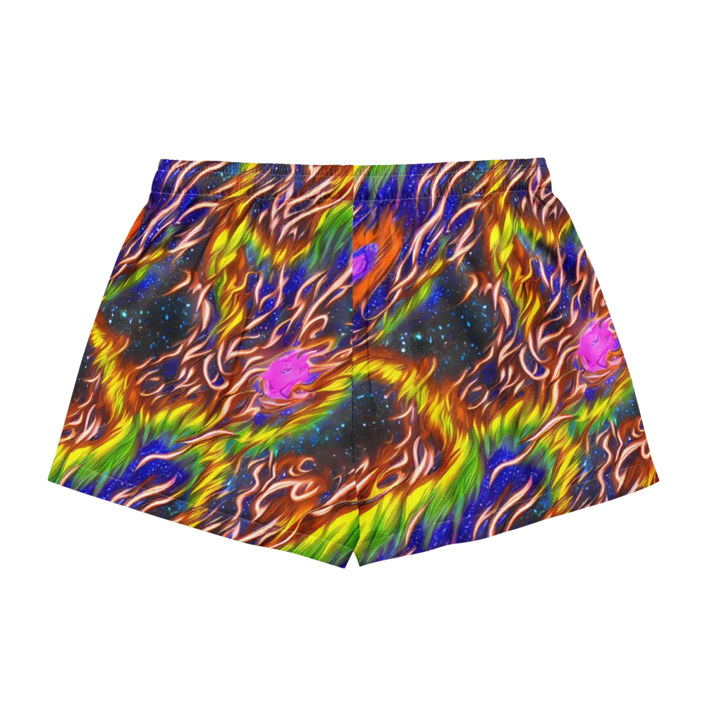 Fevered Orbit on Women's Pajama Shorts — Back