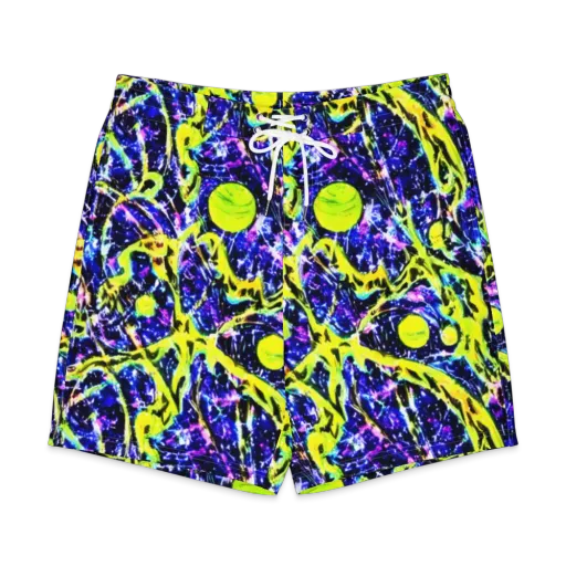 Psychedelic Orchard on a Men's Board Shorts