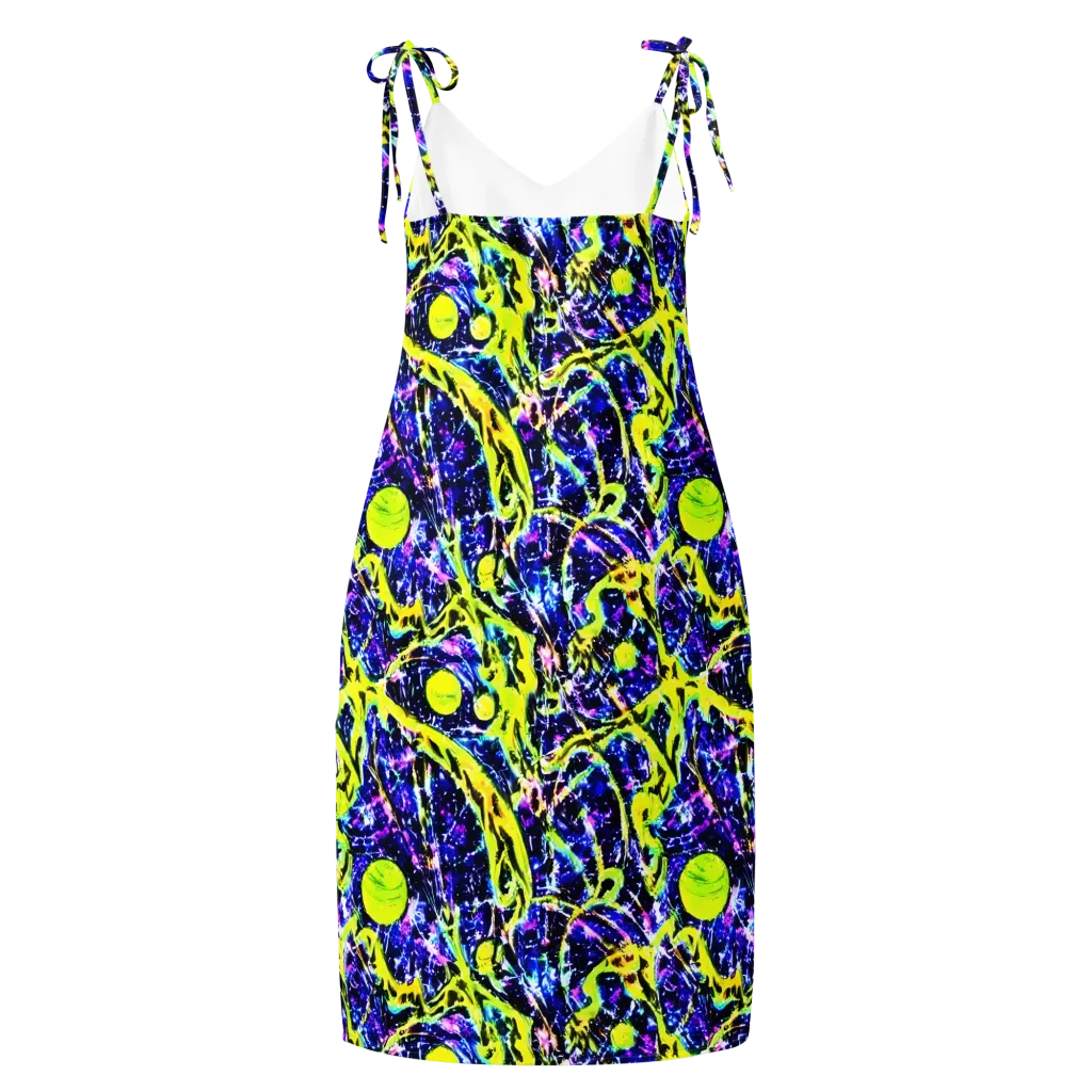 Psychedelic Orchard on Slip Dress — Back