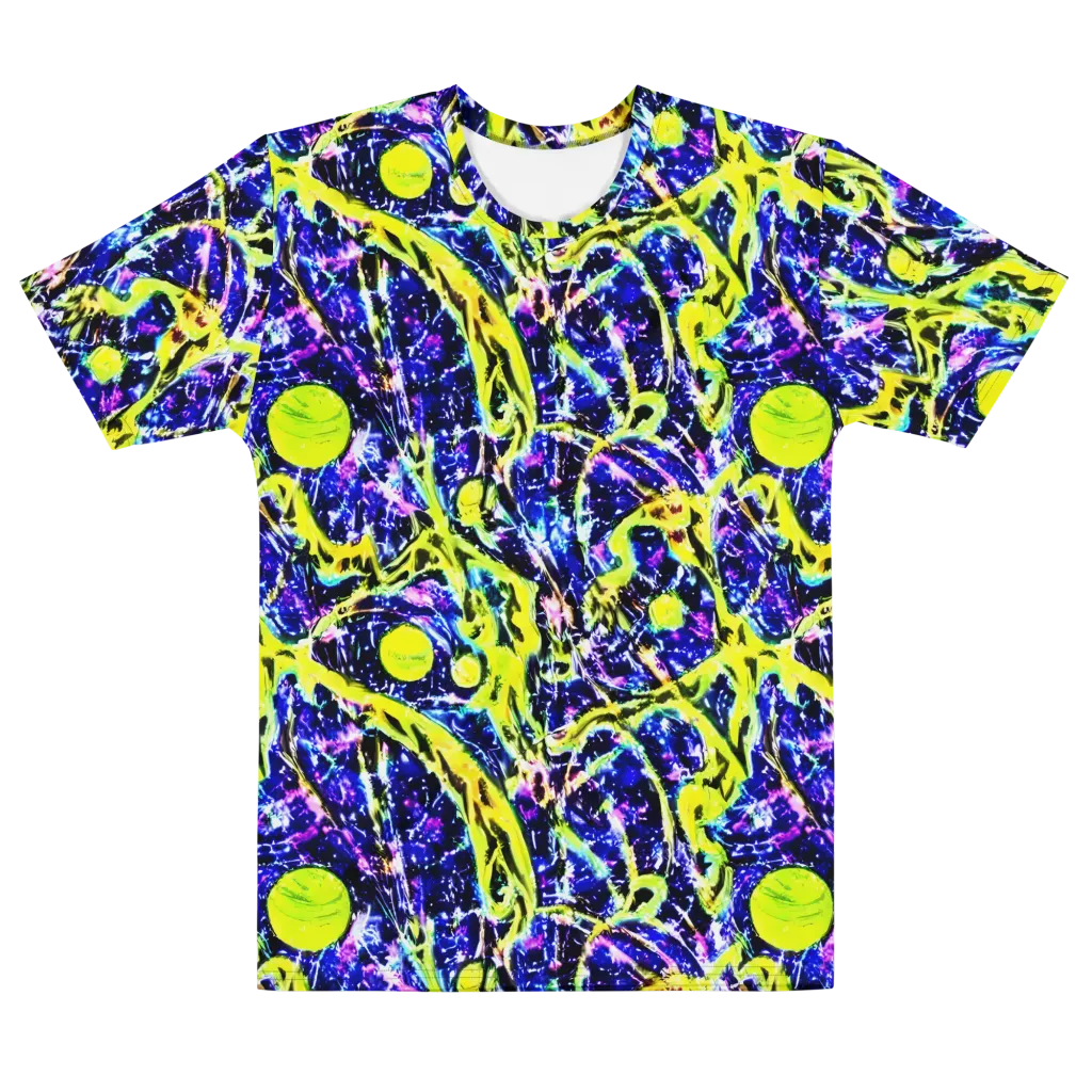 Psychedelic Orchard on Men's Cotton Crew Neck T-Shirt — Front