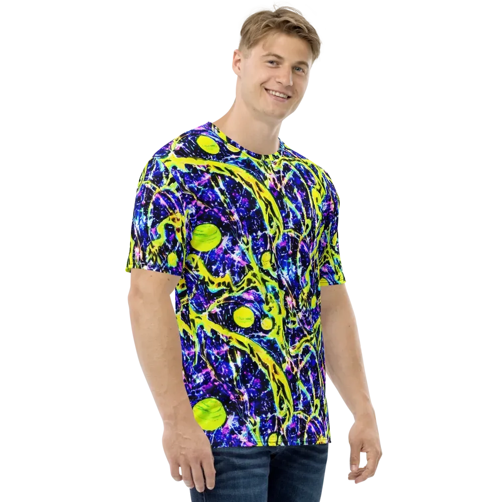 Psychedelic Orchard on Men's Crew Neck T-Shirt — Right