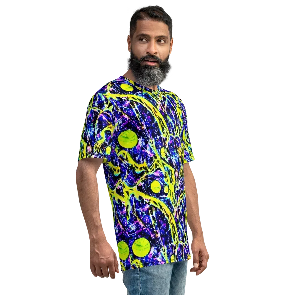 Psychedelic Orchard on Men's Crew Neck T-Shirt — Right