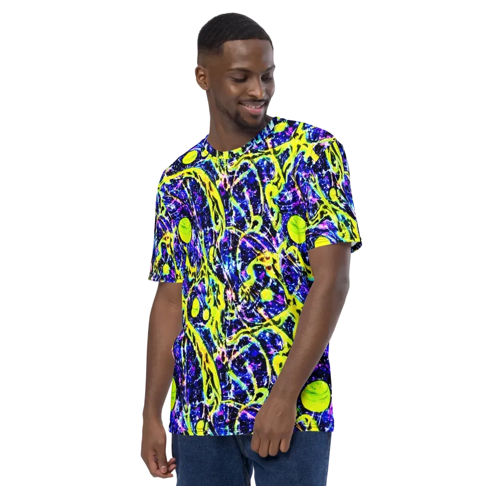 Psychedelic Orchard on Men's Crew Neck T-Shirt — Left