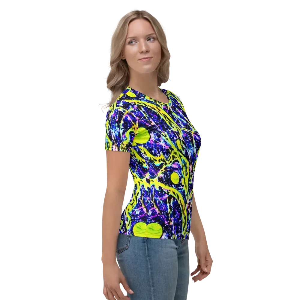 Psychedelic Orchard on Women's Crew Neck T-Shirt — Right