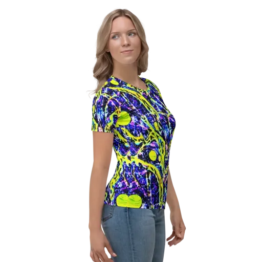 Psychedelic Orchard on a Women's Crew Neck T-Shirt