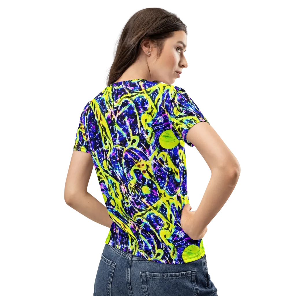 Psychedelic Orchard on Women's Crew Neck T-Shirt — Back