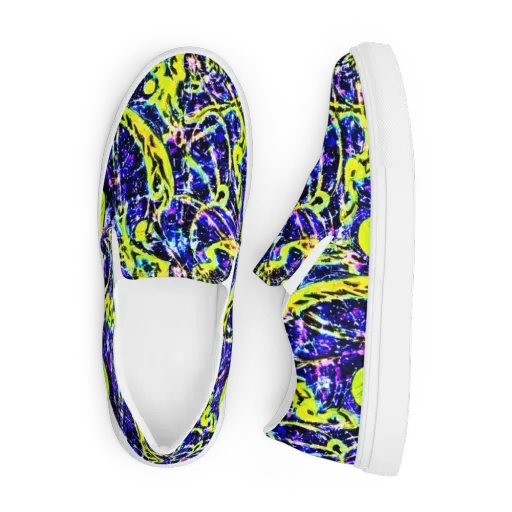 Psychedelic Orchard on a Men's Slip-On Canvas Shoes