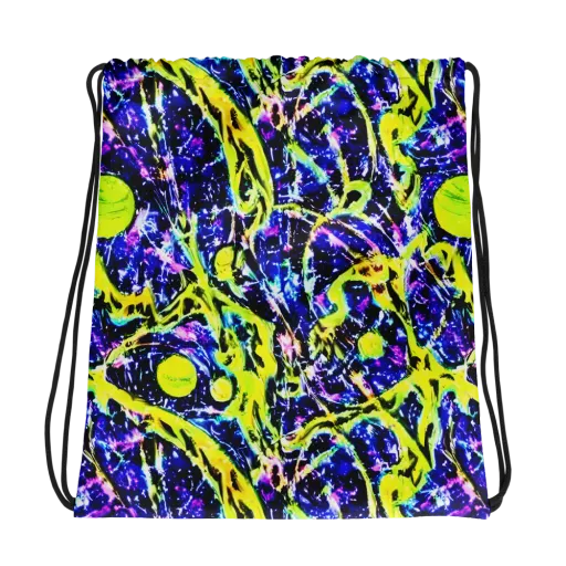 Psychedelic Orchard on a Drawstring Bag