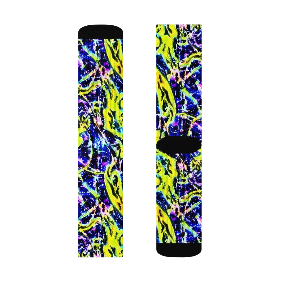 Psychedelic Orchard on Socks — Left Sock