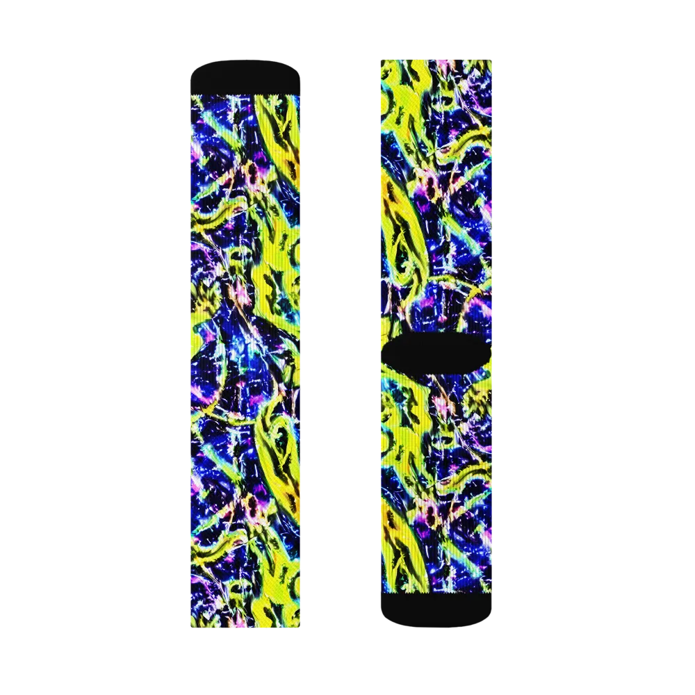 Psychedelic Orchard on Socks — Right Sock