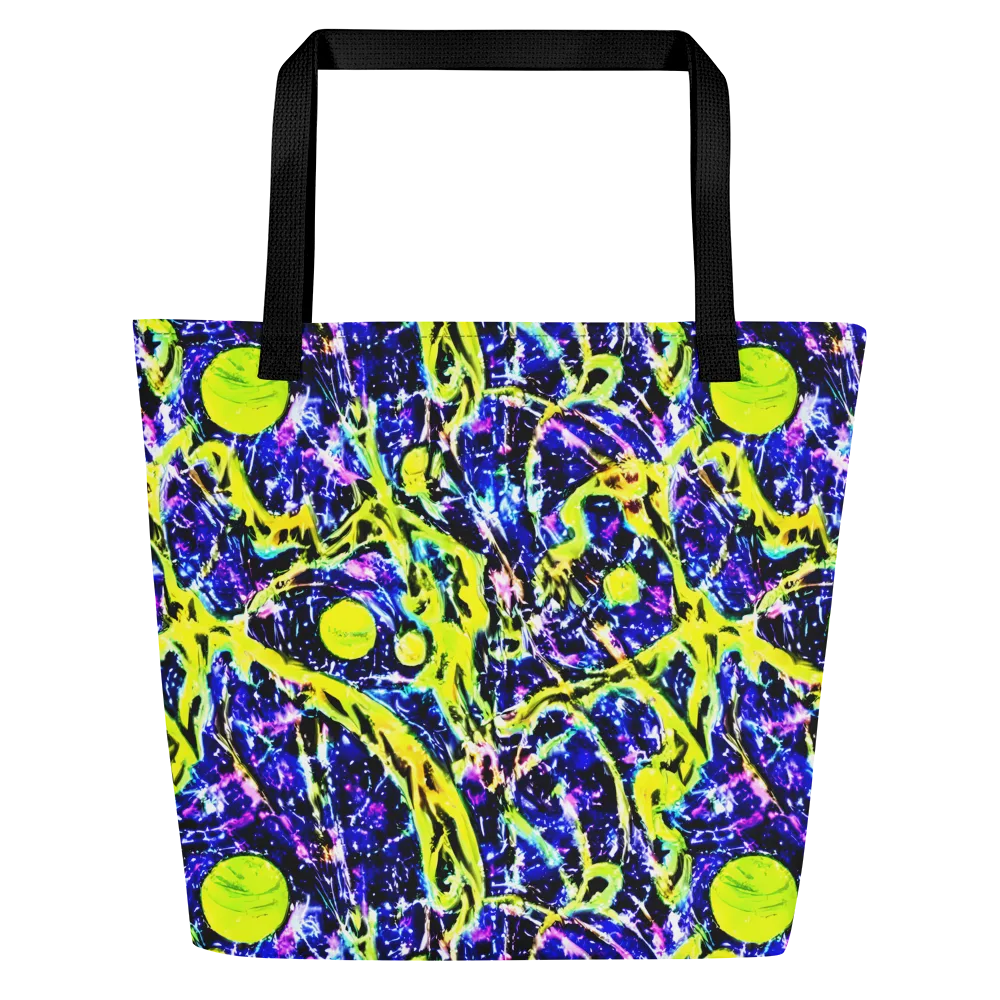 Psychedelic Orchard on Large Tote Bag W/ Pocket — Front