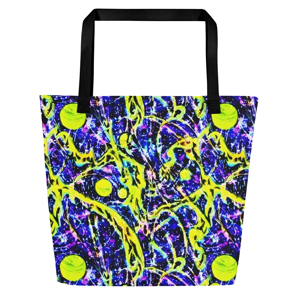 Psychedelic Orchard on Large Tote Bag W/ Pocket — Front