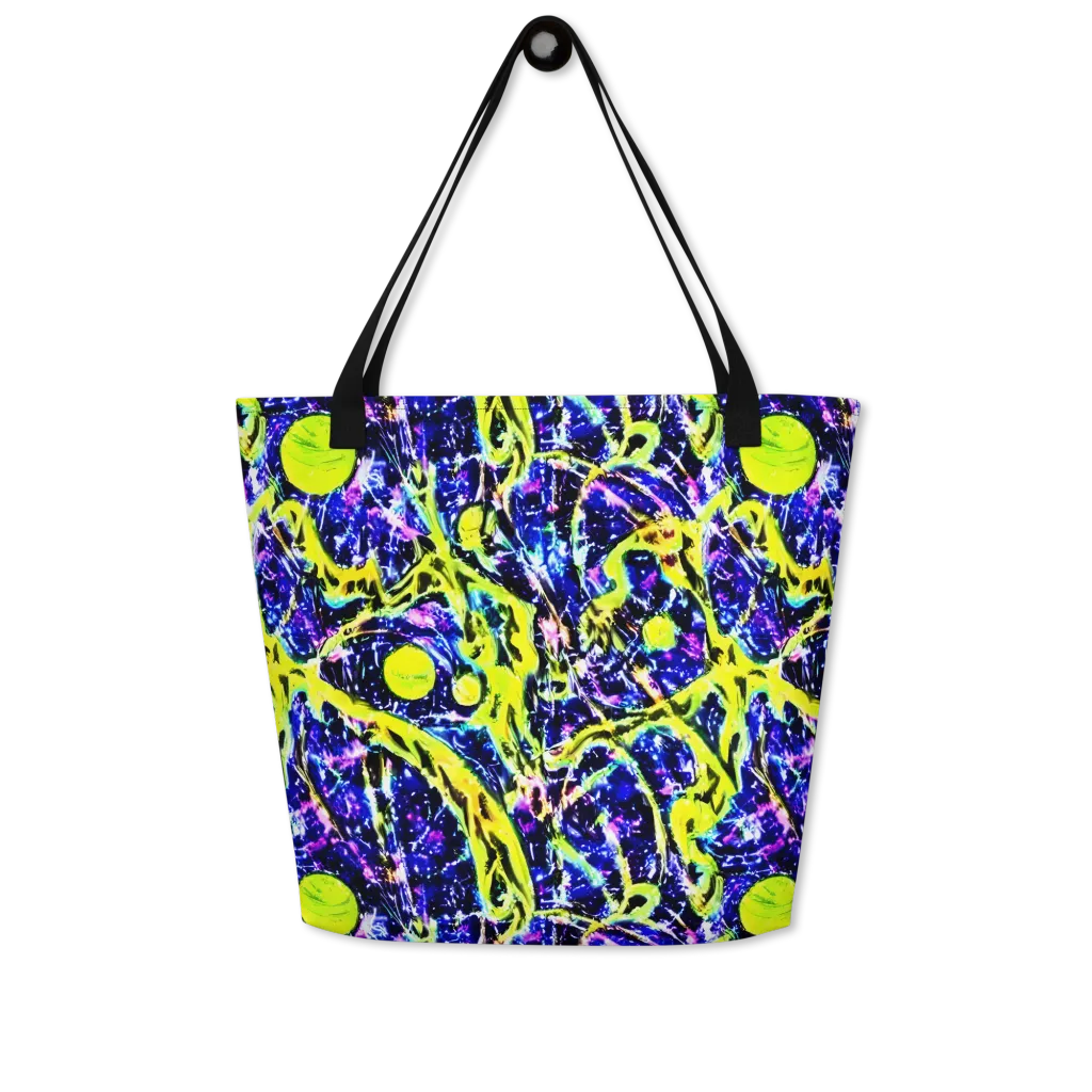 Psychedelic Orchard on Large Tote Bag W/ Pocket — Front
