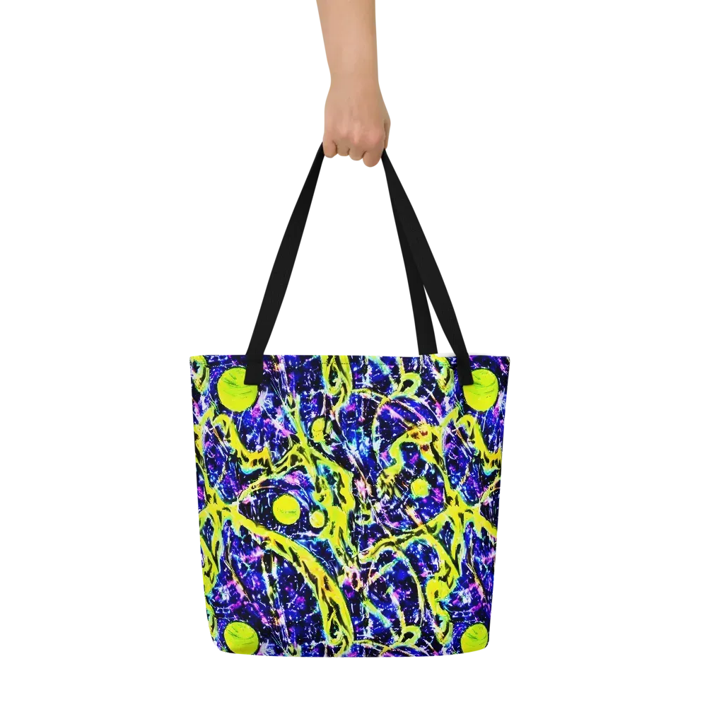 Psychedelic Orchard on Large Tote Bag W/ Pocket — Front