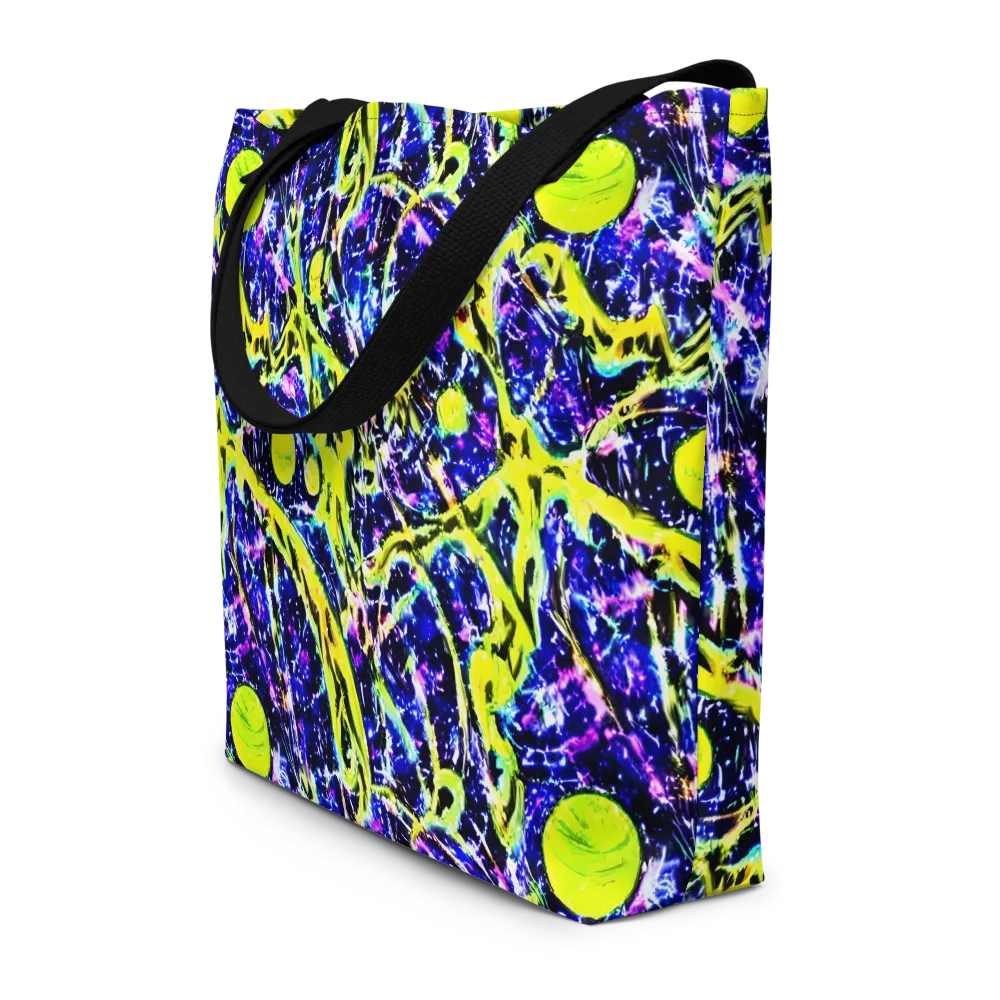 Psychedelic Orchard on Large Tote Bag W/ Pocket — Front