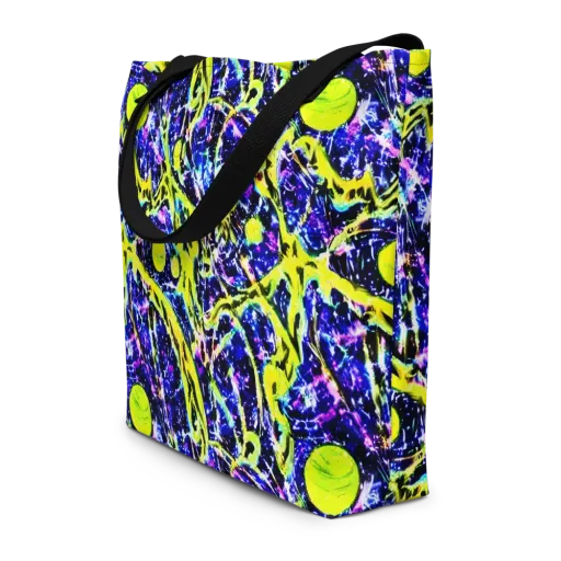Psychedelic Orchard on a Large Tote Bag W/ Pocket