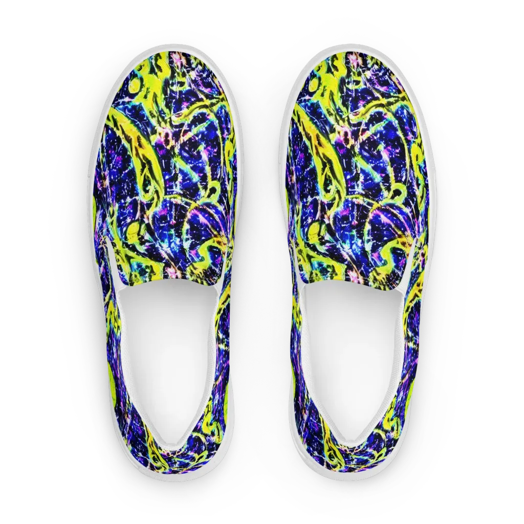 Psychedelic Orchard on Women's Slip-On Canvas Shoes — Front