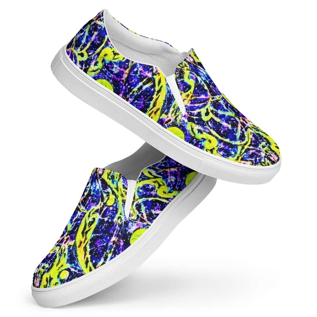 Psychedelic Orchard on Women's Slip-On Canvas Shoes — Front