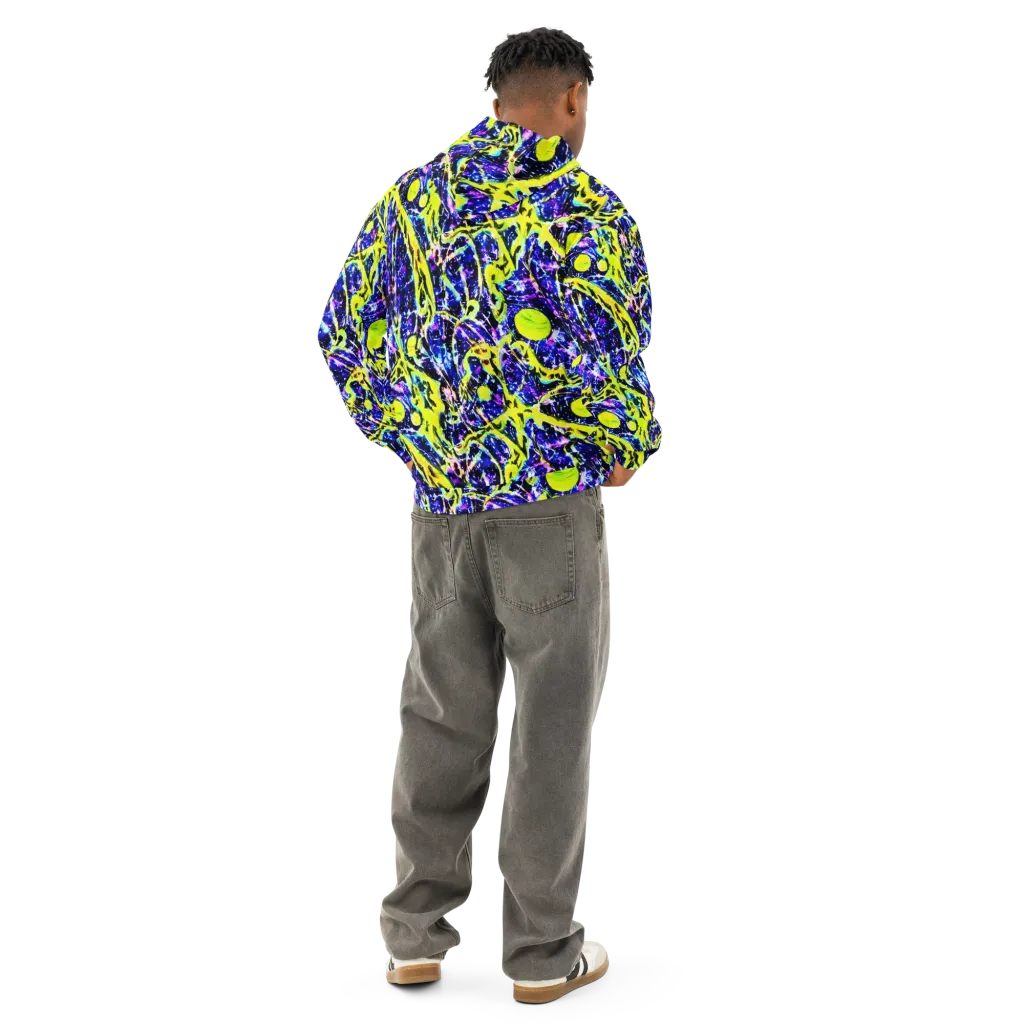 Psychedelic Orchard on Cotton Hoodie — Back