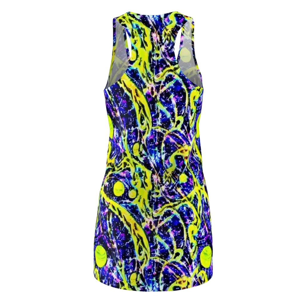 Psychedelic Orchard on Racerback Dress — Back
