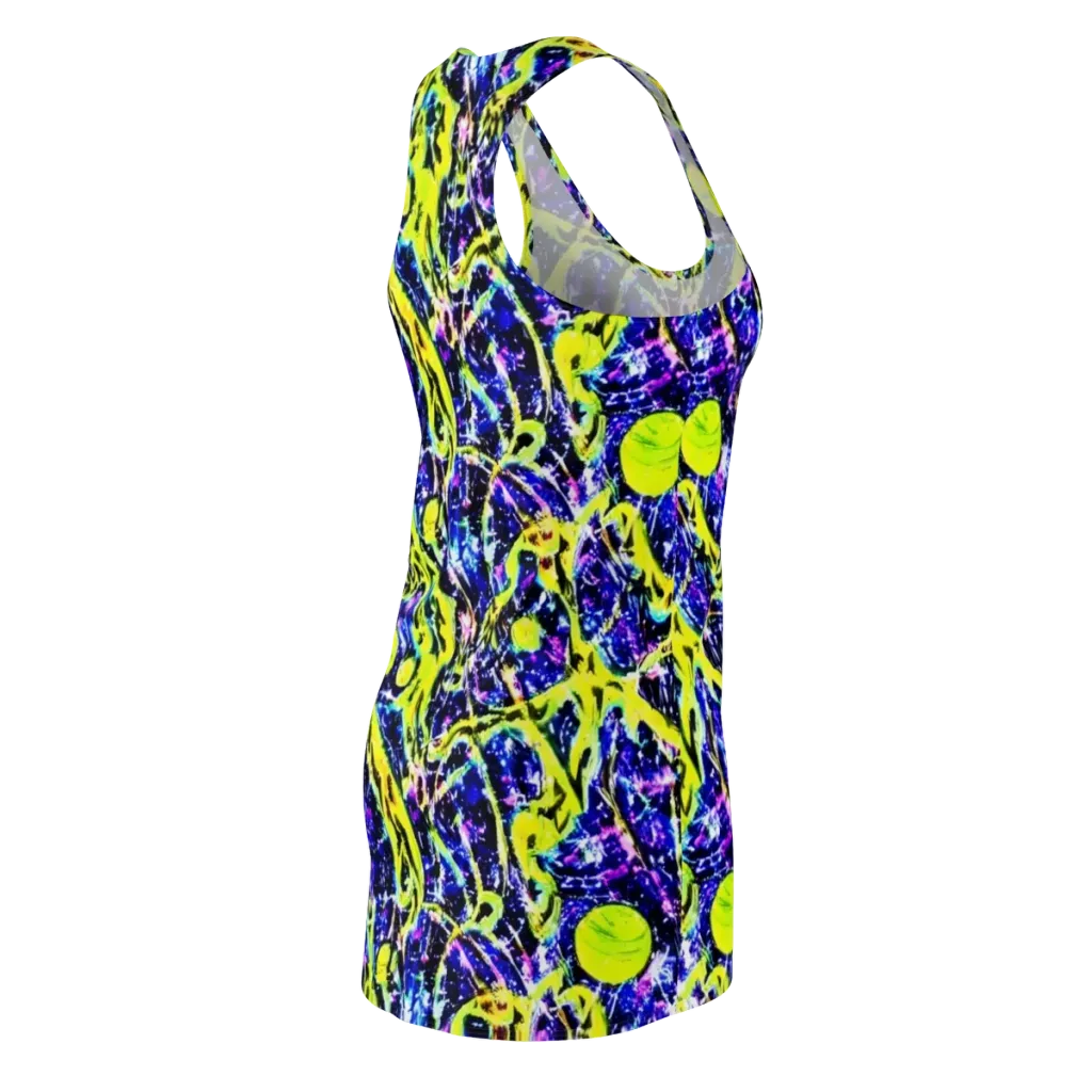 Psychedelic Orchard on Racerback Dress — Back Side
