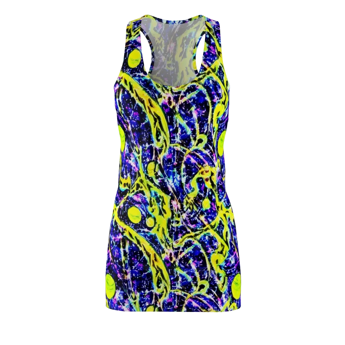 Psychedelic Orchard on Racerback Dress — Front